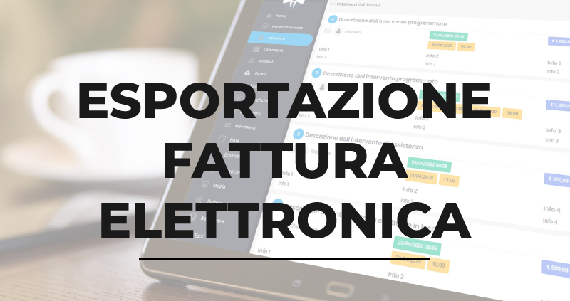 esportazione fattura elettronica