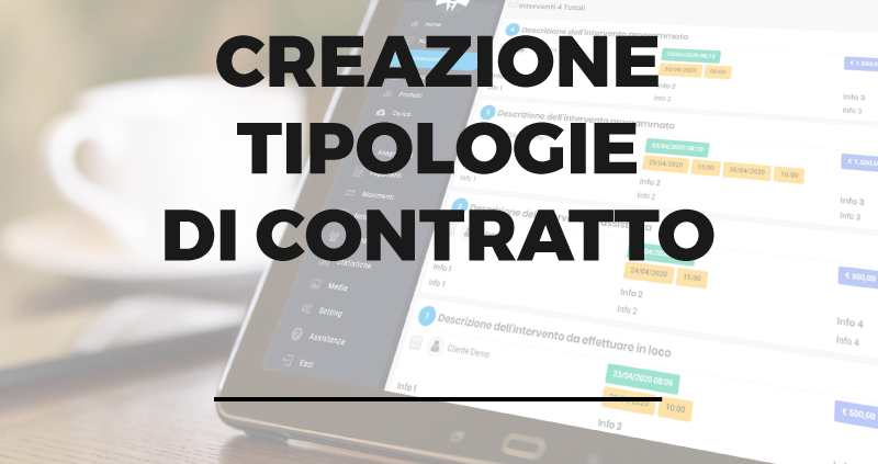 creazione tipologie di contratto standard